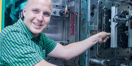 Injection molding production